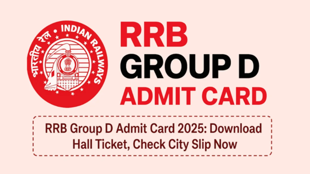Hurry up to get a job in Railway RRB Group D Exam City /Admit Card 2025, apply online otherwise you may miss this opportunity.