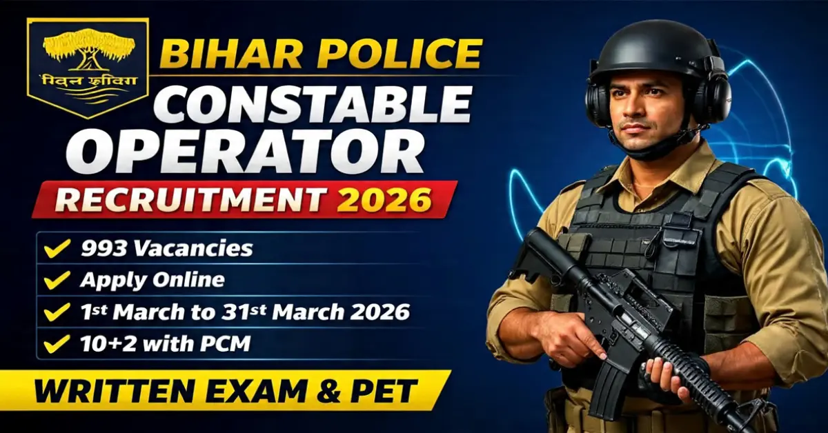 Bihar Police CSBC Constable Operator Recruitment 2026
