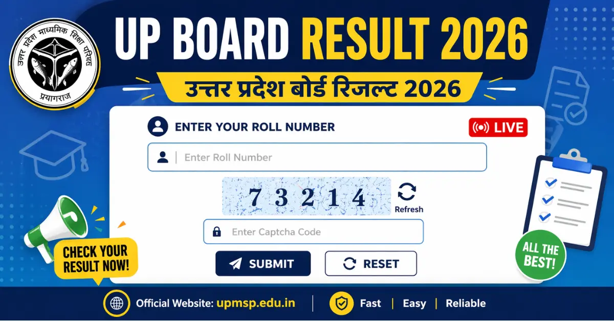 UP Board Class 10th 12th Result 2026 Roll Number