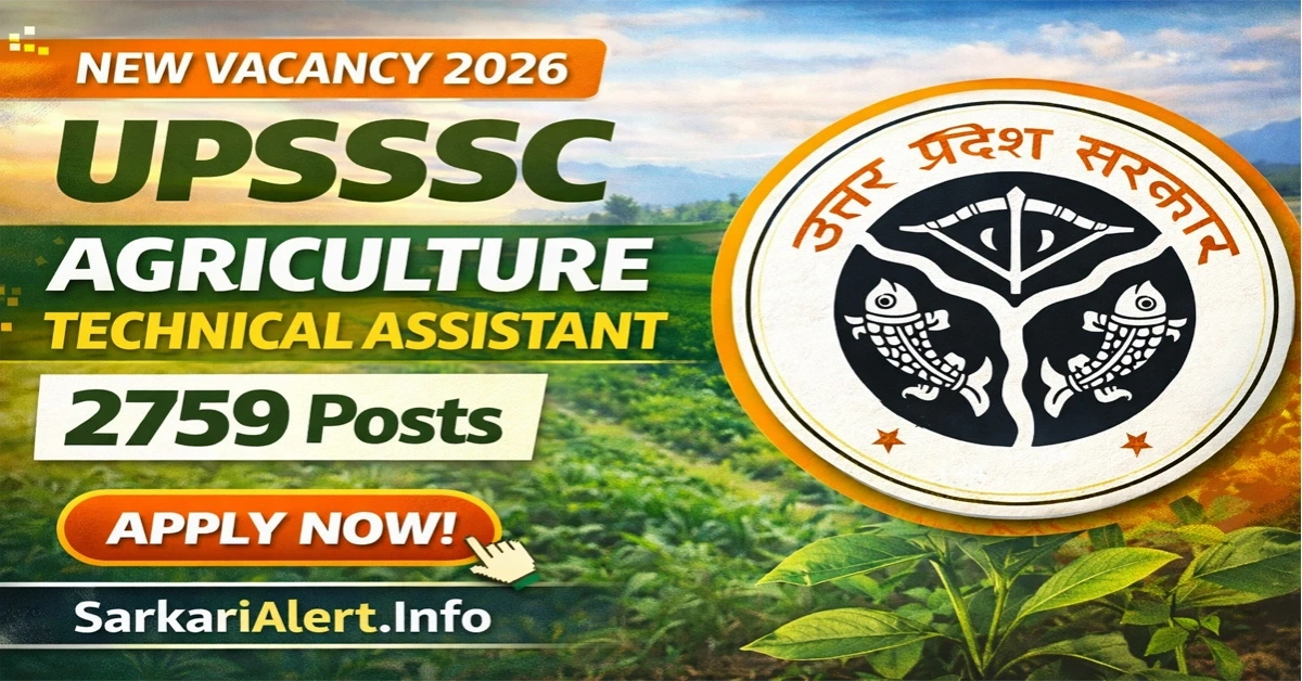 UPSSSC Agriculture Technical Assistant Group C Recruitment 2026