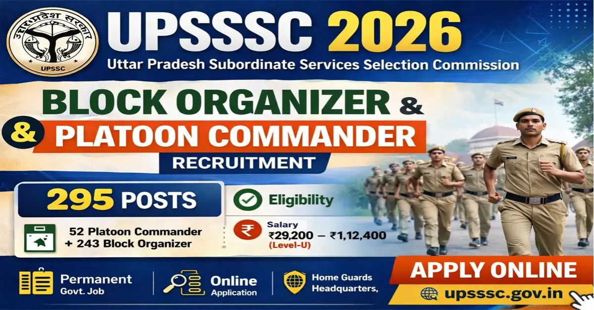 UPSSSC Havildar Instructor Recruitment 2026 Apply Online For 209 Posts