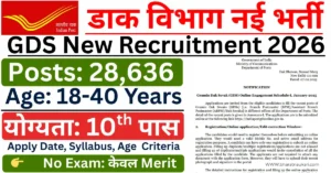 INDIA POST GDS VACANCY 2026 Online Apply